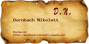 Dornbach Nikolett névjegykártya