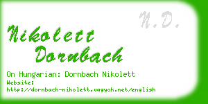 nikolett dornbach business card